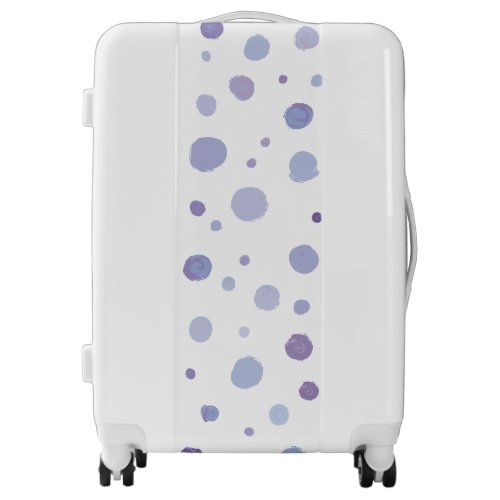 hand painted polka dots luggage