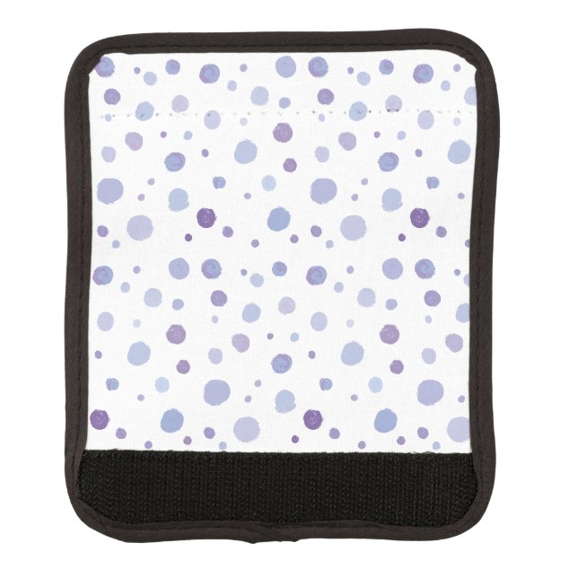 hand painted polka dots luggage handle wrap (Front)