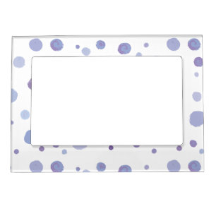 hand painted polka dots magnetic frame