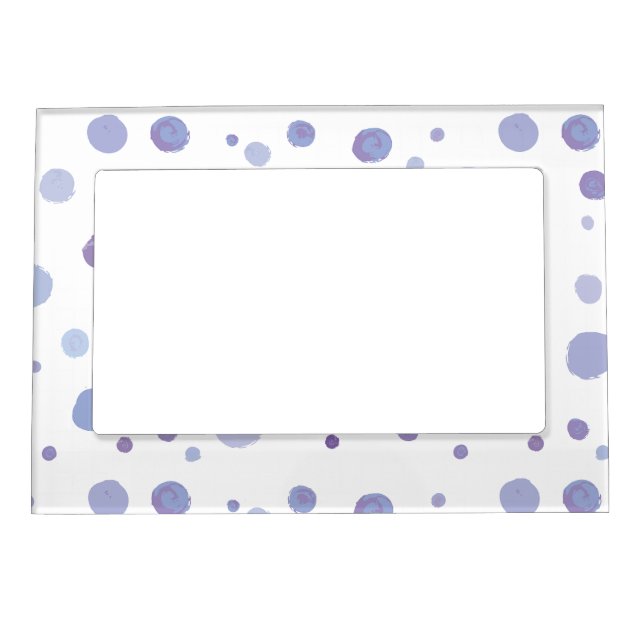 hand painted polka dots magnetic frame (Front)