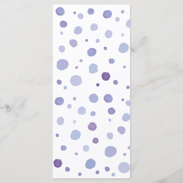 hand painted polka dots menu (Front)