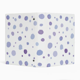 hand painted polka dots mini binder