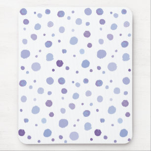 hand painted polka dots mouse pad
