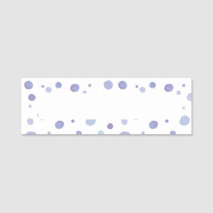 hand painted polka dots name tag