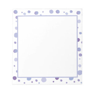 hand painted polka dots notepad