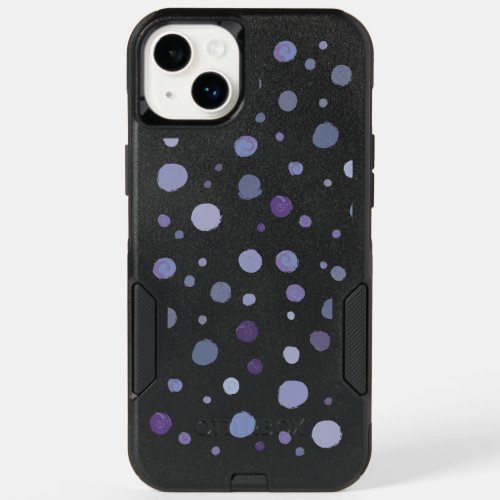 hand painted polka dots OtterBox iPhone 14 plus case