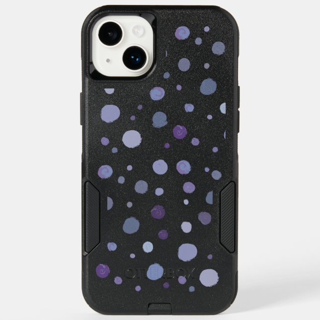 hand painted polka dots otterbox iPhone case (Back)