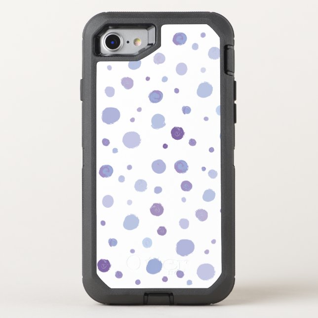 hand painted polka dots otterbox iPhone case (Back)