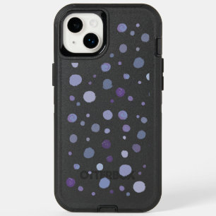 hand painted polka dots OtterBox iPhone 14 plus case