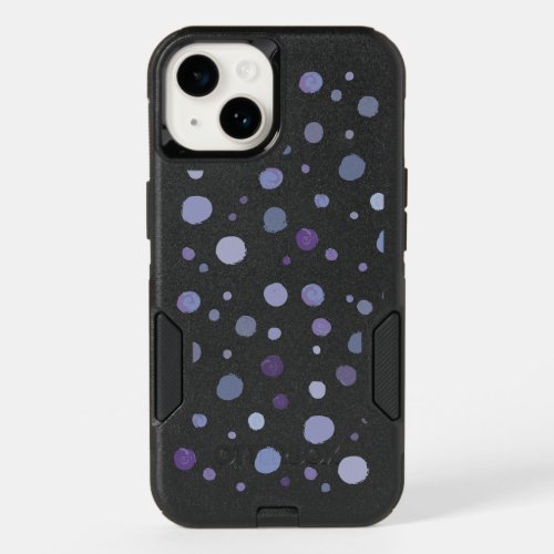 hand painted polka dots OtterBox iPhone 14 case