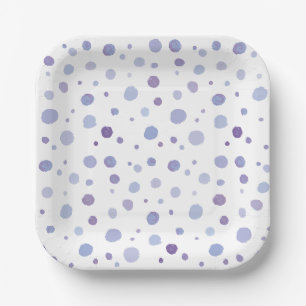 hand painted polka dots paper plates