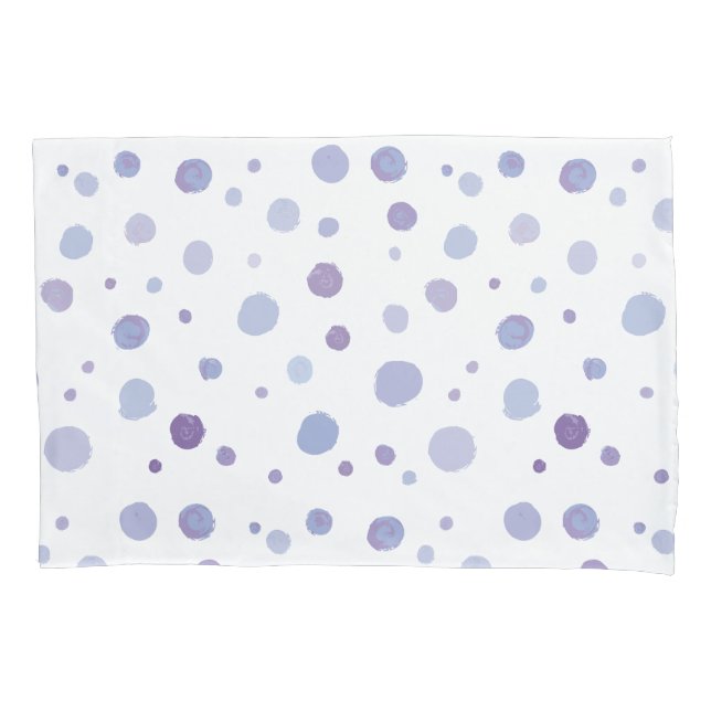 hand painted polka dots pillow case (Front)