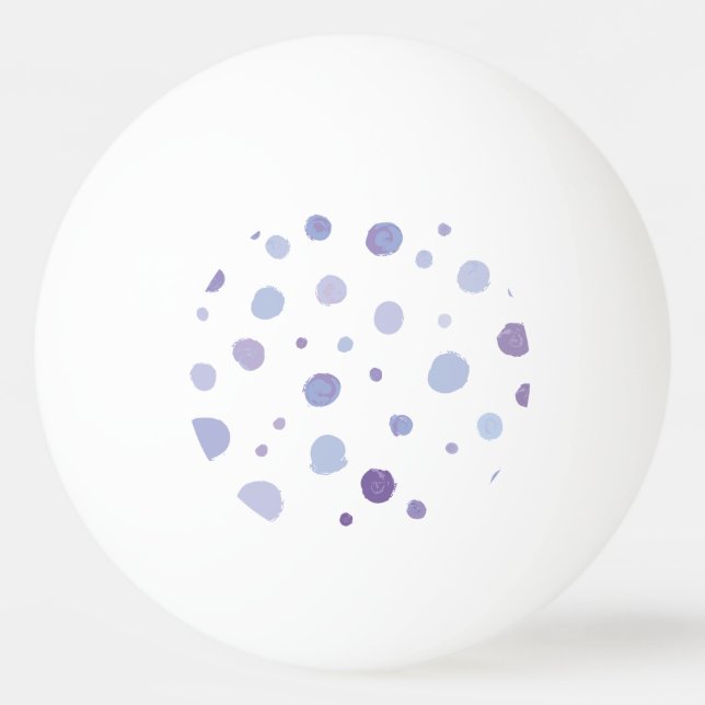 hand painted polka dots ping pong ball (Front)