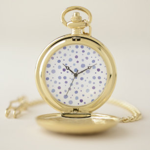 hand painted polka dots pocket watch