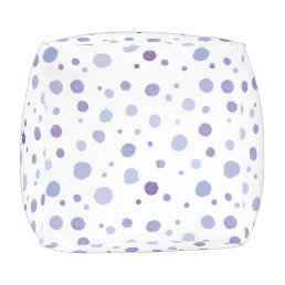 hand painted polka dots pouf