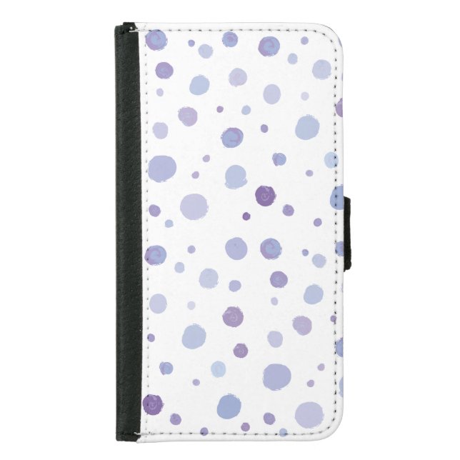 hand painted polka dots samsung galaxy wallet case (Front)