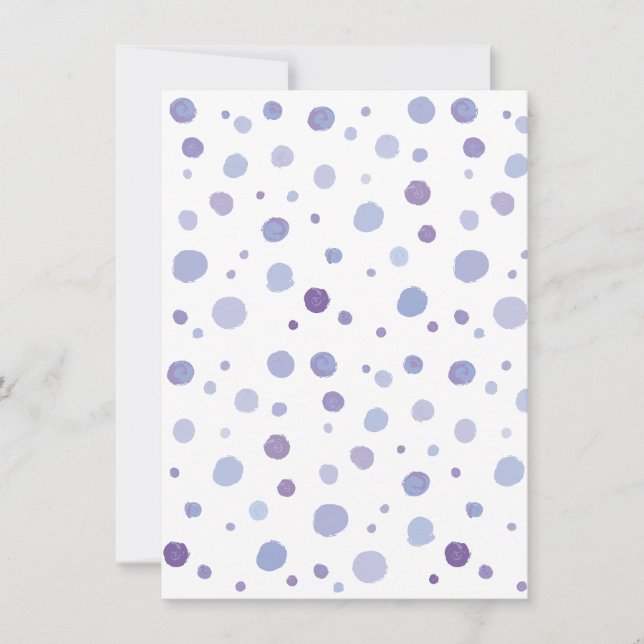 hand painted polka dots save the date (Front)