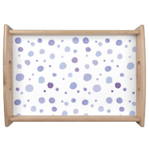 hand painted polka dots serving tray