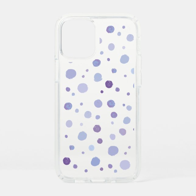 hand painted polka dots speck iPhone 12 mini case (Front)