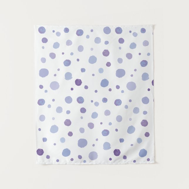 hand painted polka dots tapestry (Front)