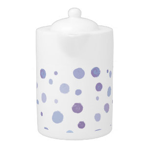 hand painted polka dots teapot