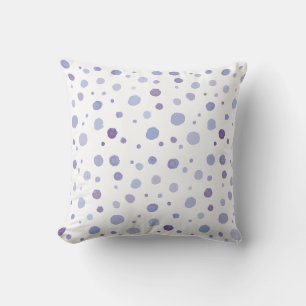 hand painted polka dots throw pillow