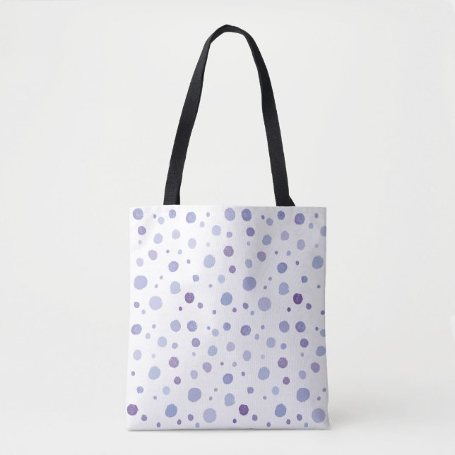 hand painted polka dots tote bag (Front)