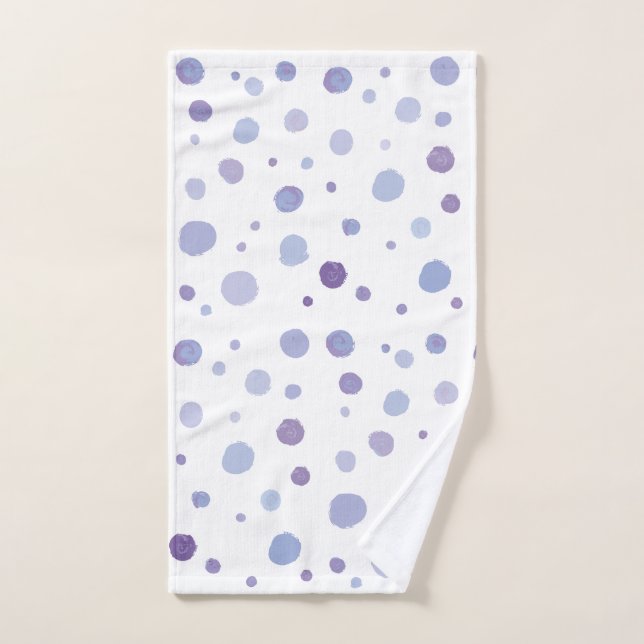 hand painted polka dots towel  (Hand Towel)