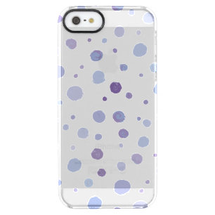 hand painted polka dots clear iPhone SE/5/5s case