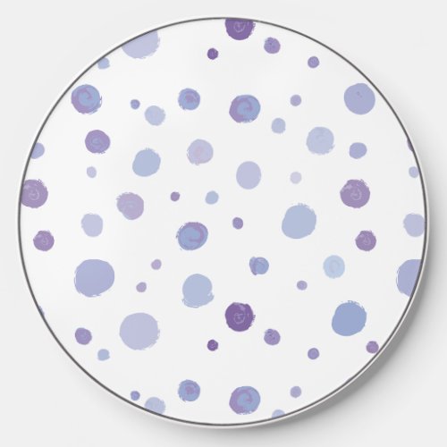 hand painted polka dots wireless charger 