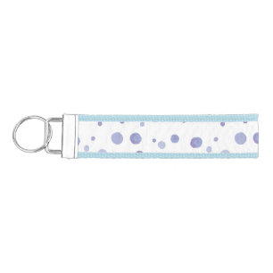hand painted polka dots wrist keychain