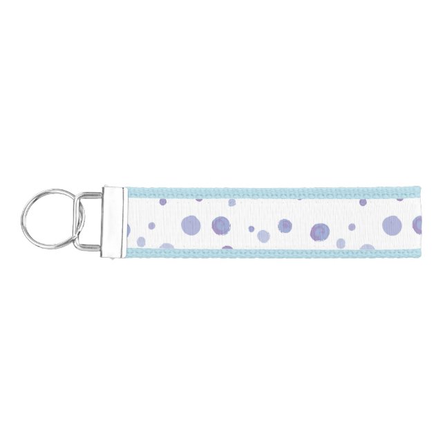 hand painted polka dots wrist keychain (Keys on Left)