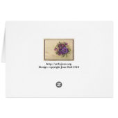 Hand Painted Purple Pansies Cards (Back Horizontal)