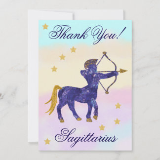 Hand-Painted Sagittarius Birthday Thank You