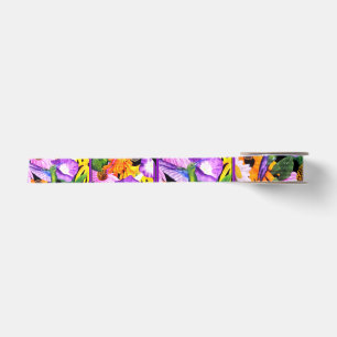 Hand painted satin ribbon
