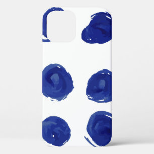 Hand painted seamless polka dots pattern iPhone 12 case