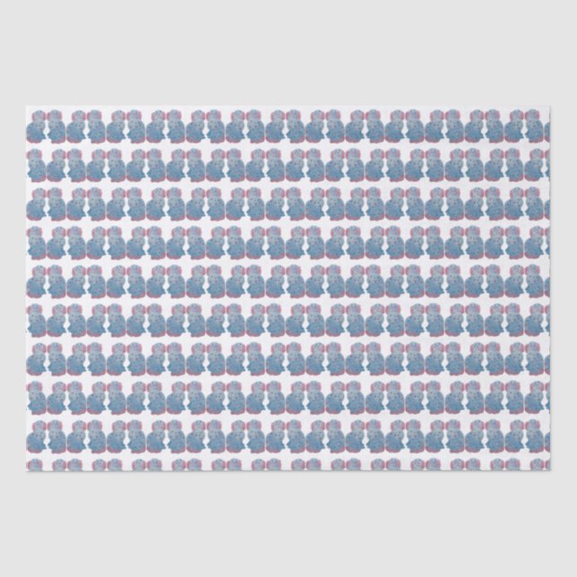 Hand Painted Sisters Staffordshire Dogs Tissue Pap Paper (Front)