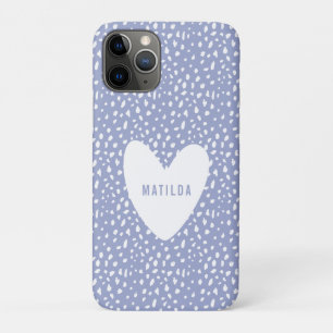 Hand painted spot and heart personalized iPhone 11 pro case