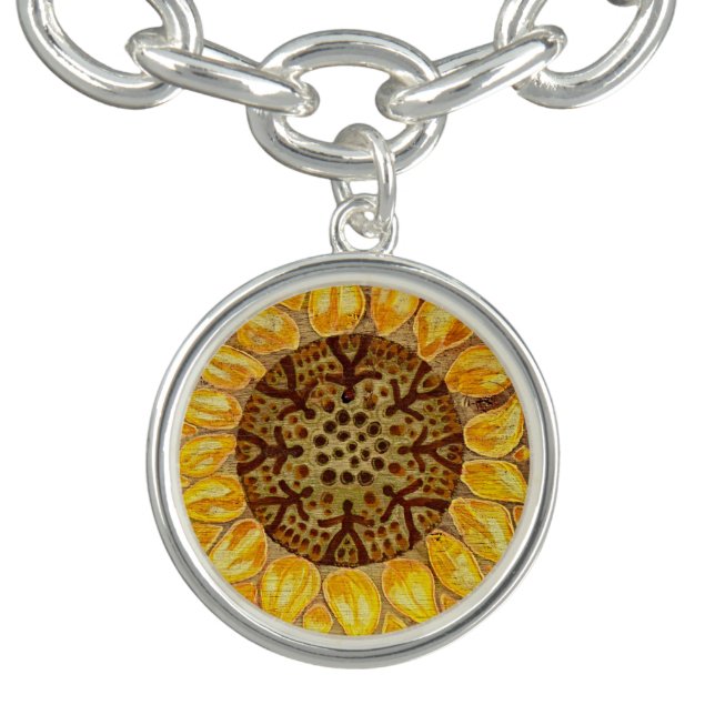 Hand Painted Sunflower Bracelet (Design)