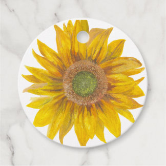 Hand Painted Sunflower Favor Tags
