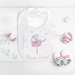 Hand Painted Sweet Girl - Pink Baby Bib at Zazzle
