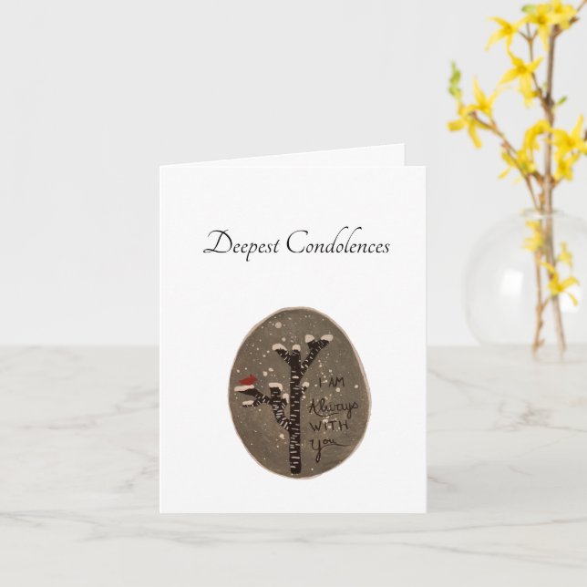 Hand painted sympathy card (Yellow Flower)