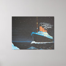 Hand Painted Titanic Voyage Canvas Art