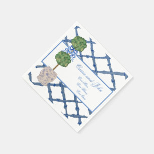 Hand Painted Topiary Chinoiserie Ginger Jar Jars Napkins