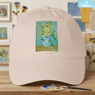 "Hand painted trucker hats" inspiration. Hat