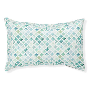Hand Painted Turquoise Pattern Pet Bed