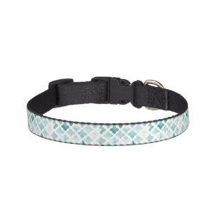 Hand Painted Turquoise Pattern Pet Collar
