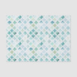 Hand Painted Turquoise Pattern Tissue Paper