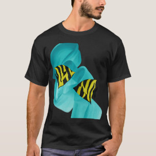 Hand-Painted Two Fish on Wave T-Shirt