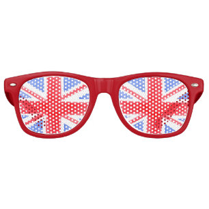 Hand Painted Union Jack British Flag Britannia  Retro Sunglasses